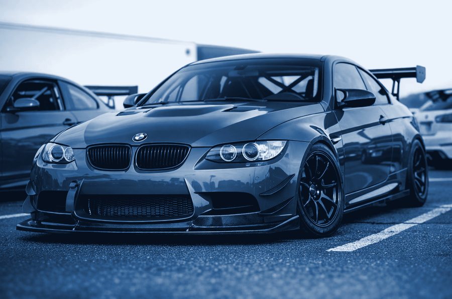 Blue BMW M3 track car in the paddock – track cars & tuning